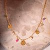 Versatile Stainless Steel Inlaid Pearl Zircon Pendant Necklace Electroplated Women's Fashion Style