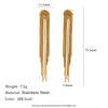 Versatile Stylish Fashion Women's Long Tassel Earrings Stainless Steel 18K Gold Plated Geometric Electroplated