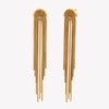 Versatile Stylish Fashion Women's Long Tassel Earrings Stainless Steel 18K Gold Plated Geometric Electroplated
