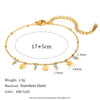 Versatile Trendy Hand Jewelry Stainless Steel 18K Gold Plated Tassel Bracelet With Geometric Shape For Women