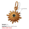 Versatile Trendy Jewelry Pendant 316L Stainless Steel Fivepointed Star Green Rhinestone Electroplating Design