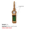 Versatile Trendy Jewelry Pendant 316L Stainless Steel Fivepointed Star Green Rhinestone Electroplating Design