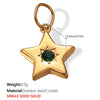 Versatile Trendy Jewelry Pendant 316L Stainless Steel Fivepointed Star Green Rhinestone Electroplating Design