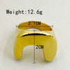 Versatile Ushaped Retro Personality Stainless Steel Goldplated Geometric Ring
