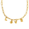 Versatile Women's Stainless Steel And Titanium Steel Letter Necklace With 18K Gold Plated Electroplating