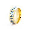 Viking Ring Titanium Steel Jewelry With Letters Numbers Text Electroplated