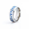 Viking Ring Titanium Steel Jewelry With Letters Numbers Text Electroplated