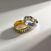Viking Ring Titanium Steel Jewelry With Letters Numbers Text Electroplated