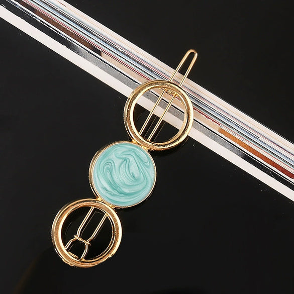 Vintage Acetate Hair Side Clip With Electroplated Frog And Five Pointed Star Accents For Women