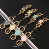 Vintage Acetate Hair Side Clip With Electroplated Frog And Five Pointed Star Accents For Women