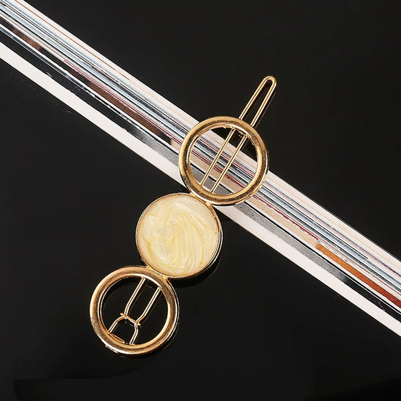 Vintage Acetate Hair Side Clip With Electroplated Frog And Five Pointed Star Accents For Women