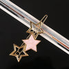 Vintage Acetate Hair Side Clip With Electroplated Frog And Five Pointed Star Accents For Women
