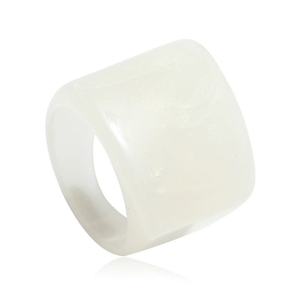 Vintage Acrylic Geometric Index Finger Ring Simple Elegant Fashion Ring For Unisex