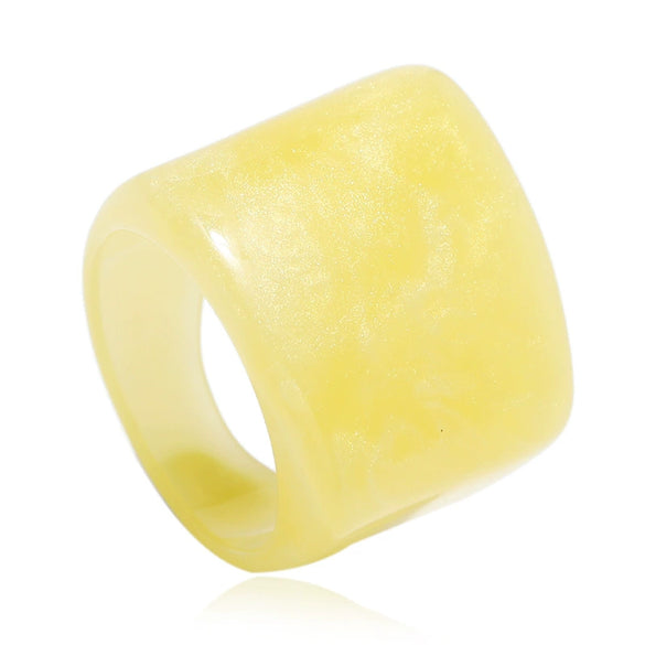 Vintage Acrylic Geometric Index Finger Ring Simple Elegant Fashion Ring For Unisex