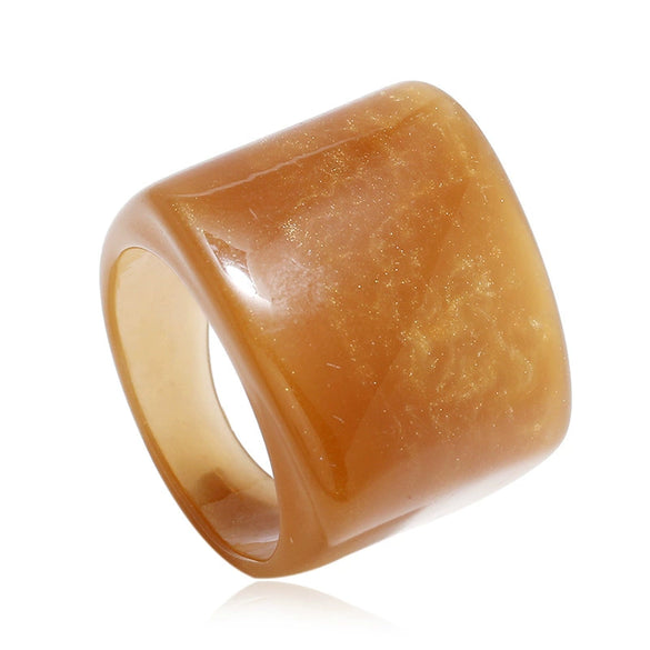 Vintage Acrylic Geometric Index Finger Ring Simple Elegant Fashion Ring For Unisex