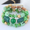 Vintage Agate Beaded Multi Layer Winding Bracelet With Geometric Style For Women And Men