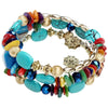 Vintage Agate Beaded Multi Layer Winding Bracelet With Geometric Style For Women And Men