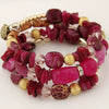 Vintage Agate Beaded Multi Layer Winding Bracelet With Geometric Style For Women And Men