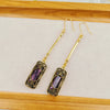 Vintage Alloy Geometric Retro Tassel Earrings For Women With Electroplating