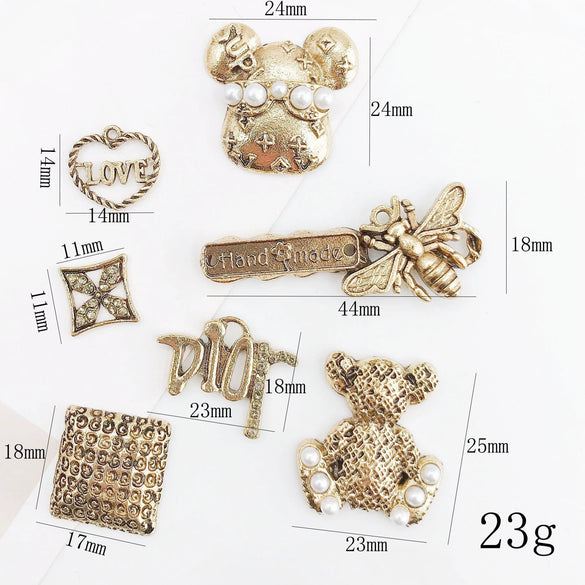 Vintage Alloy Handmade Jewelry Accessories With Bear Bow Rabbit Bowtie Patterns