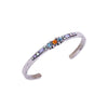 Vintage Alloy Open Flower Bracelet With Diamond Inlay Simple Fashion Bangle Accessory