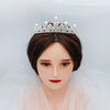 Vintage Alloy Pearl Crown Headband With Rhinestone Hollow Electroplated Design Luxury Retro Hair Accessory For Women