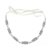Vintage Alloy Soft Chain Waist Belt With Ribbon And Sunflower Rhinestone Detail For Bridal Dress Wedding Accessories