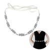 Vintage Alloy Soft Chain Waist Belt With Ribbon And Sunflower Rhinestone Detail For Bridal Dress Wedding Accessories