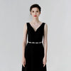 Vintage Alloy Soft Chain Waist Belt With Ribbon And Sunflower Rhinestone Detail For Bridal Dress Wedding Accessories