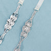 Vintage Alloy Soft Chain Waist Belt With Ribbon And Sunflower Rhinestone Detail For Bridal Dress Wedding Accessories