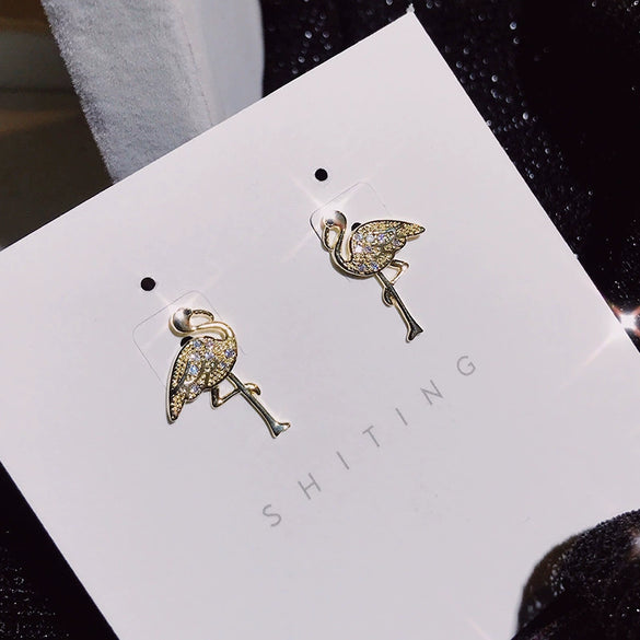 Vintage Animal Zodiac Copper Gold Plated Earrings For Women