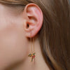 Vintage Animal Zodiac Copper Gold Plated Earrings For Women