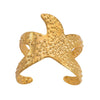 Vintage Animals Starfish Stainless Steel 18K Electroplated Hammer Bracelet For Women