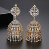 Vintage Bellshaped Geometric Zircon Drop Earrings In Electroplated Copper For Women