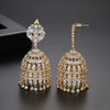 Vintage Bellshaped Geometric Zircon Drop Earrings In Electroplated Copper For Women