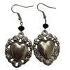 Vintage Black Drop Shaped Metal Earrings With Scissors Pattern Electroplated Retro Bohemian Unisex Ear Accessories