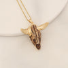 Vintage Calf Head Pendant Bohemian Stainless Steel Necklace With Electroplating And Animal Zodiac Styling