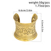 Vintage Carved Elephant Animal Metal Bracelet With Plant Flowers Pattern And Electroplating Treatment