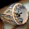 Vintage Carved Geometric Moonstone Bracelet With Electroplated Metal Finish Retro Unisex Jewelry