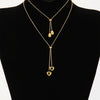 Vintage Cold Style Women's Light Luxury Fashion Simple Pull Out Stainless Steel Heart Shaped Pendant Necklace With Electroplating