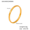 Vintage Cool Style Glossy Titanium Steel Women's Ring With Geometric Design 18K Gold Plated
