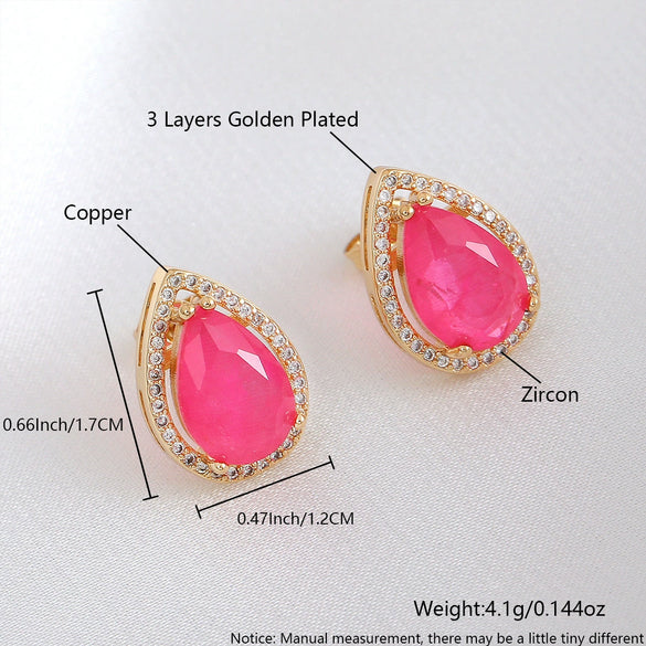 Vintage Copper Earrings And Necklaces With Love Water Drops Bells Pattern Electroplated
