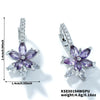 Vintage Copper Lotus Zircon Earrings