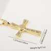 Vintage Cross Necklace Copper Plated Real Gold Microinlaid Zircon Pendant Accessories Geometric Style