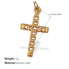 Vintage Cross Pendant Necklace 316L Stainless Steel Electroplating Fashion Jewelry For Female