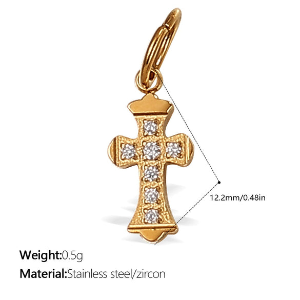 Vintage Cross Pendant Necklace 316L Stainless Steel Electroplating Fashion Jewelry For Female