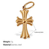 Vintage Cross Pendant Necklace 316L Stainless Steel Electroplating Fashion Jewelry For Female