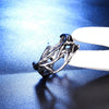 Vintage Crown Branch Ring Geometric Stainless Steel Design With Oiled Finish For Men And Women