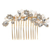 Vintage Crystal Rhinestone Heart Hair Comb Bridal Wedding Hair Accessory Handmade Electroplated Headpiece For Women