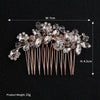 Vintage Crystal Rhinestone Heart Hair Comb Bridal Wedding Hair Accessory Handmade Electroplated Headpiece For Women